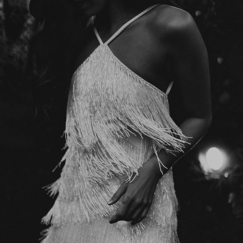 Fringe Wedding Dress - Etsy