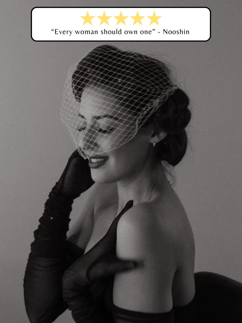 Black Birdcage Veil Black Fascinator Veil Face Net Veil Black Bird Cage Veil Short Bridal Veil Custom Veil Mini Black Wedding Veil Face Veil