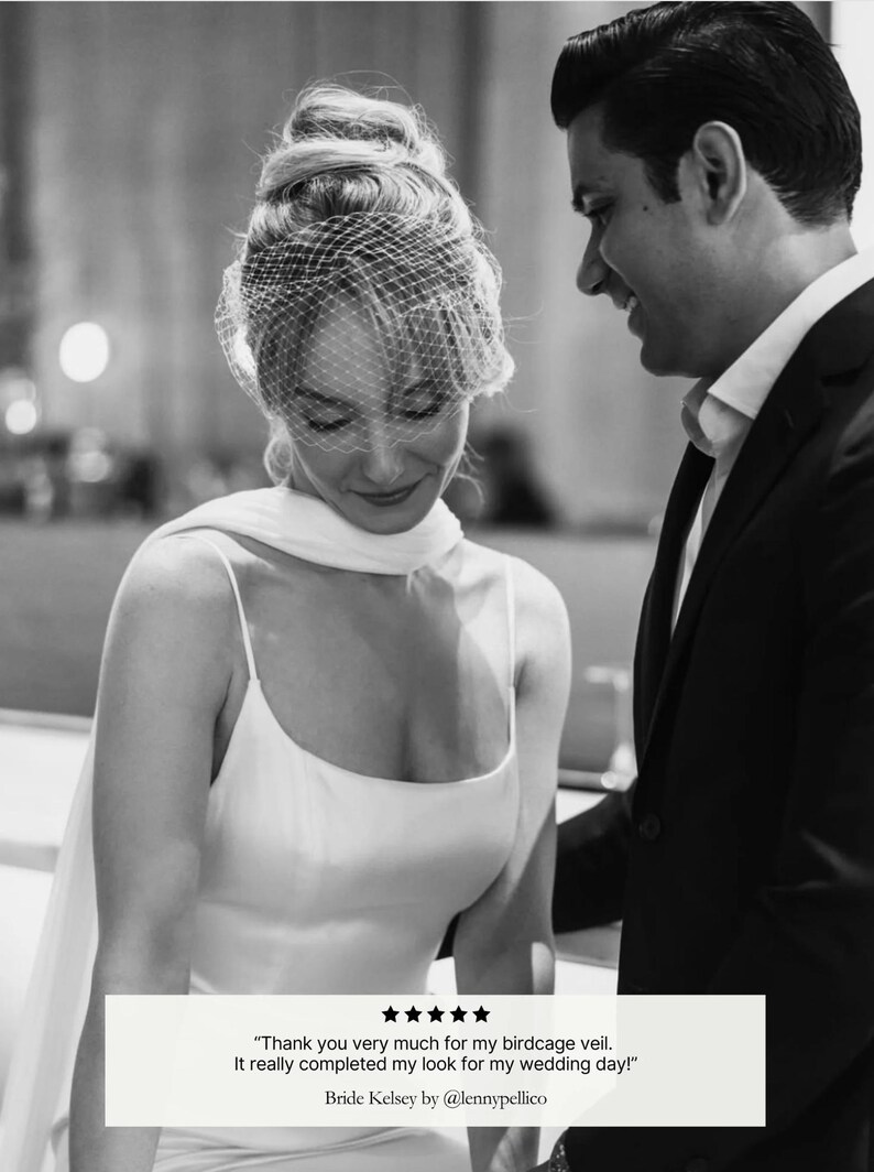 Birdcage Veil Ivory Short Veil Net Fascinator Bridal Harriett Falvey Veil Short Bird Cage Veil Small Wedding Veil White Net Veil Voilette image 15