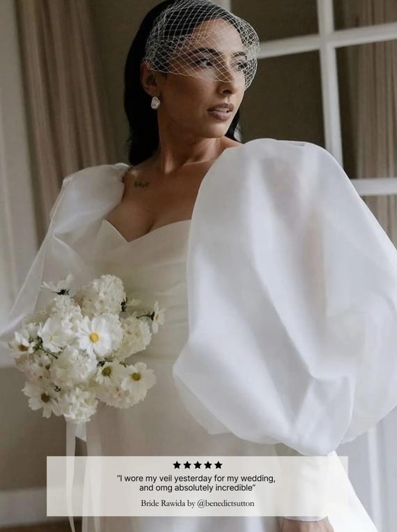 Buy Birdcage Veil Net Wedding Veil Bridal Bridgerton Veil  display picture 3