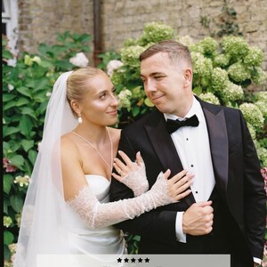 Lace Bridal Sleeves Scollop Lace Edge Gloves Detachable Wedding Dress Sleeves Fingerless Bridal Gloves Ivory Chantilly Lace Sleeves Wedding