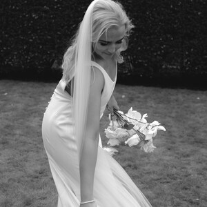 Ivory Sheer Tulle Wedding Veil Italian Tulle Bridal Veil High End Long Veil