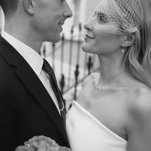 Black Birdcage Veil Black Fascinator Veil Face Net Veil Fashion Black Bird Cage Short Bridal Veil Mini Black Wedding Veil Over the Face Veil image 8