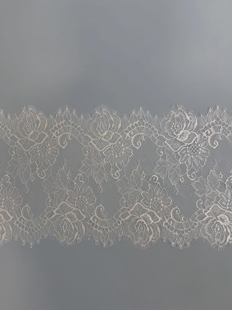 Lace Bridal Scarf Ivory Soft Eyelash Neck Scarf Lace Wedding Accessory Gift Chantilly Lace Scarf Neck Wrap Scarves Full Lace Shawl Wrap image 8