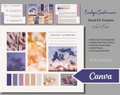 Indigo Cashmere Brand Palette, Editable Canva Colour Palette with Hex Codes, Small Business Branding Kit, Easy Style Guide Canva Template