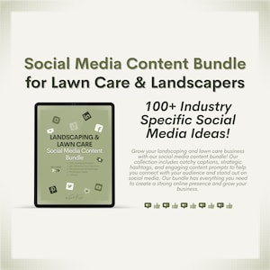 100+ Done For You Social Media Content for Lawn Care & Landscaping, Instagram Content and Contest Ideas, Small Business Marketing Captions