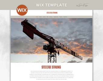 Construction Website Template -  Construction Services Wix Theme - General Contractor Web Design - Wix Website Layout - Builder Website