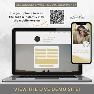 Photography Website Template Wix - Photography Wix Theme - Boho Web Design - Photography Portfolio Gallery - Wedding Photographer Website image 3
