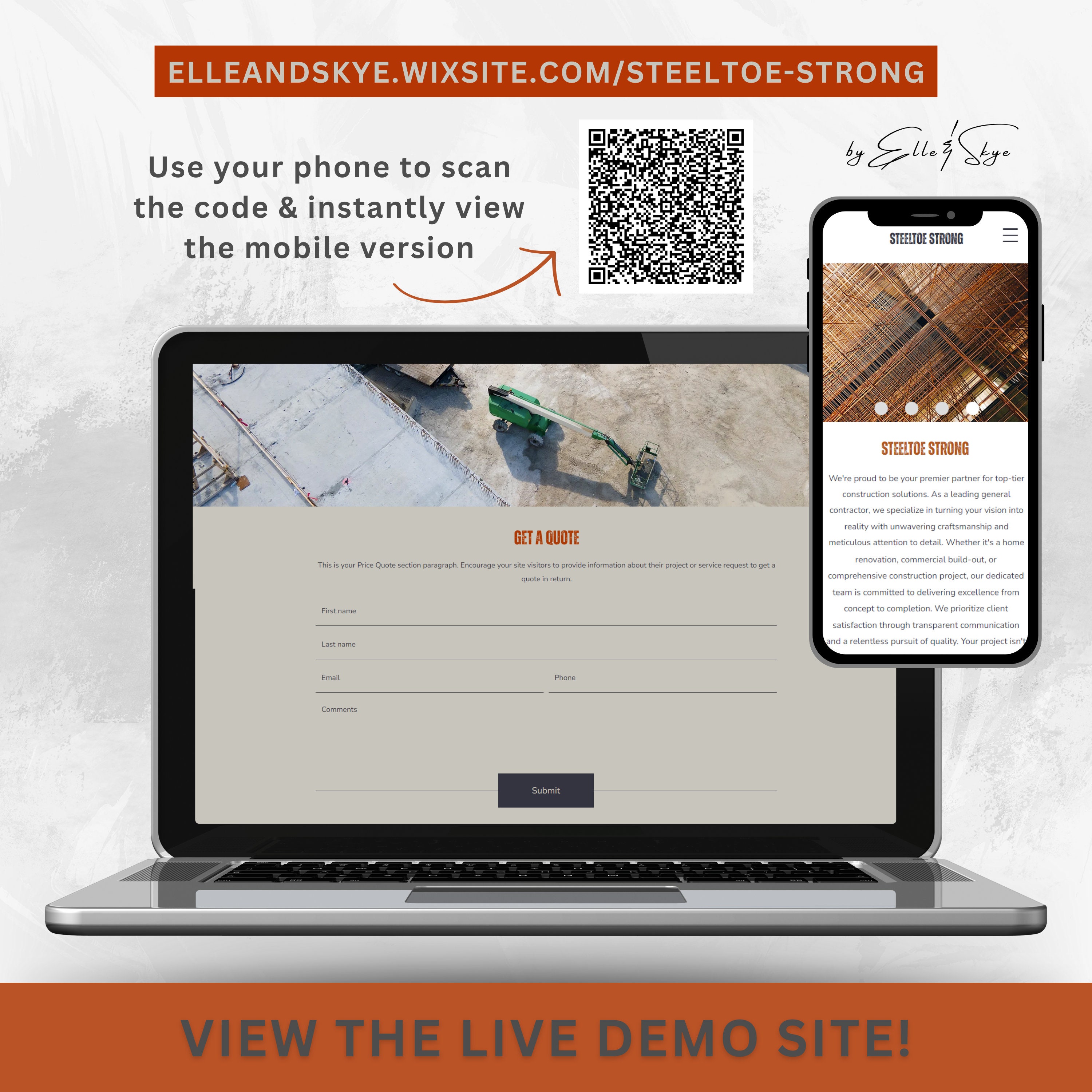Construction Website Template Construction Services Wix Theme