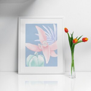 Aquarell Kaktus | Kaktus Leinwandbild | Agave Wandkunst | Kaktus Gemälde | Botanische Wanddekoration | Bunter Kaktus Printable