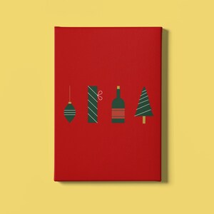 Poster o cartolina di Natale | File di Natale da stampare | Quadro di Natale | Decorazioni natalizie | Babbo Natale opera d'arte | Poster
