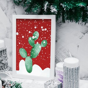 Poster o cartolina di Natale | File di Natale da stampare | Quadro di Natale | Decorazioni natalizie | Babbo Natale opera d'arte | Poster