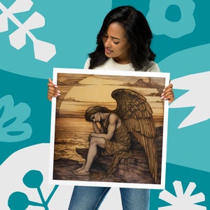 Icarus-Ancient Greek Art-Poster Print-Mythology wall art-Greek mythology print-Greek Mythology Art Print-Greek Mythology Posters
