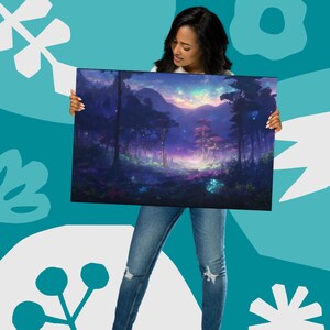 Magical Forest Art Print: Fantasy Landscape Wall Decor