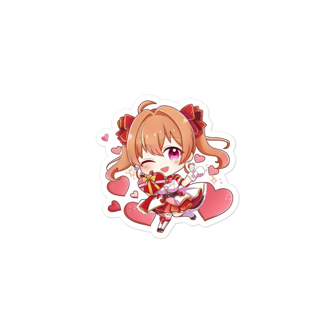 Cute Anime Girl Sticker-valentine's Day Sticker-loving - Etsy Cute Anime Girl Sticker-valentine's Day Sticker-loving - Etsy