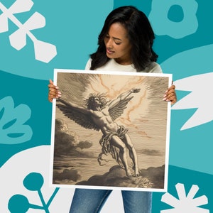 Icarus-Ancient Greek Art-Poster Print-Mythology wall art-Greek mythology print-Greek Mythology Art Print-Greek Mythology Posters