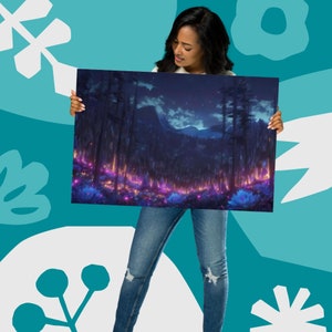 Magical Forest Art Print: Fantasy Landscape Wall Decor