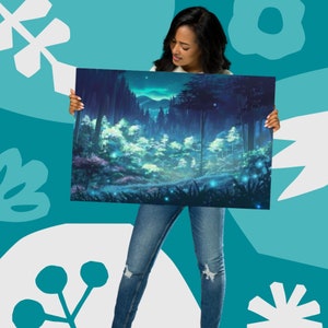 Magical Forest Art Print: Fantasy Landscape Wall Decor