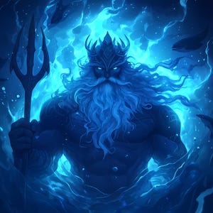 Poseidon Wall Art,  Greek Mythology Digital Download, Ocean God Artwork, High-Resolution Poseidon Print, Instant Download, *65