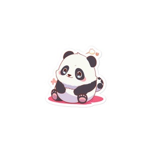 Panda Relaxing Sticker-Kiss Cut sticker-Laptop sticker decal-Cute Decal-Animal Stickers- Panda decal