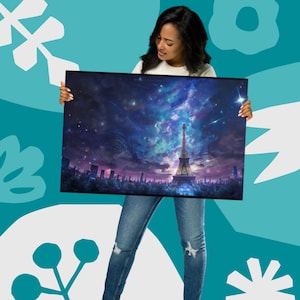 Sternenhimmel Metalldruck-Van Gogh Inspiriert-Metall Poster Drucke-Landschaft Druck-Wohnzimmer Wandkunst-Schlafzimmer Wandkunst-Aluminium-Druck