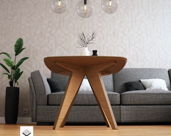 Cnc Cut Files With Woodworking Plans - Plywood Coffee Table With Scandinavian Design For CNC Workers