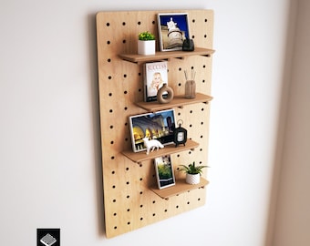 Digital Woodworking Plans And CNC Vector Files - Plywood Wall Pegboard For Cnc Carpenters