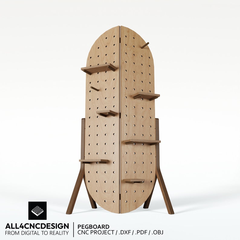 Pegboard Router CNC Router Cut Files and Woodworking Plans - Plywood Modern Standing ...