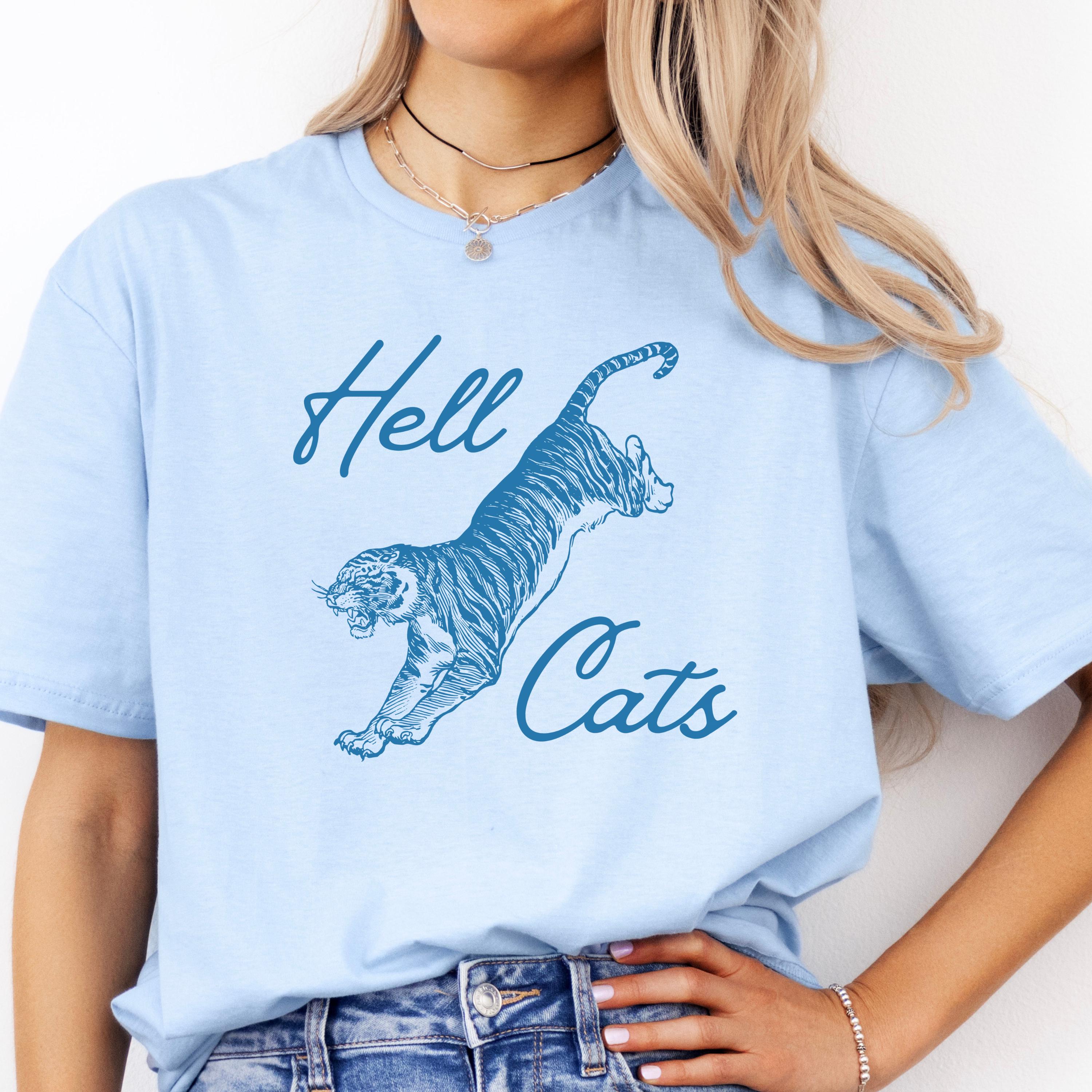レトロなタイガーキャットTシャツ、ヘルキャッツヴィンテージスタイル