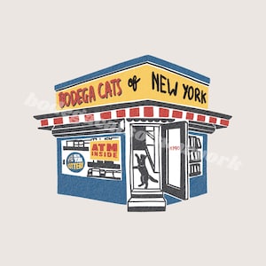 Digital: Bodega Cats of New York Art Print, New York Gift, Cat Wall Art, NYC Art, Souvenir NYC, Brooklyn Art, Gift for New Yorker