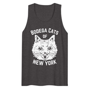 Bodega Cats of New York, Zabawny koci top, Pamiątka NYC, Zabawny prezent dla miłośnika kotów, Bawełniany top, Graficzny top