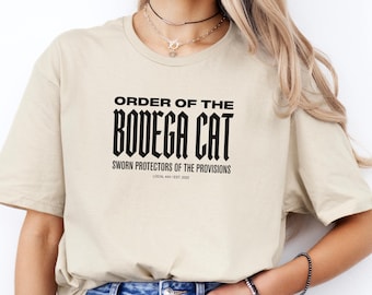 Order Of The Bodega Cat Graphic T-Shirt, NYC New York Cat Lover Tees