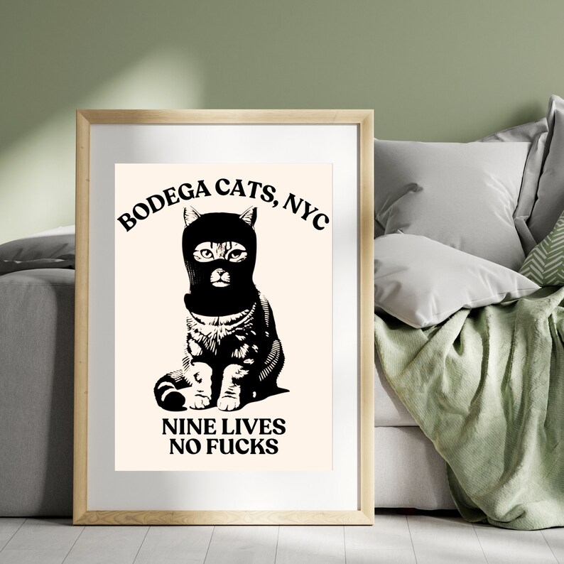 Bodega Cat Art Print: Funny NYC Souvenir, Gift for Cat Lovers image 5