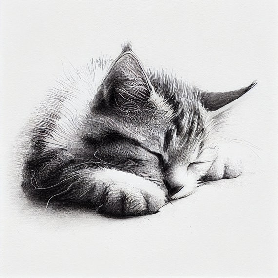 Easy Cat Drawing Ideas » How to draw a Cat Step by Step