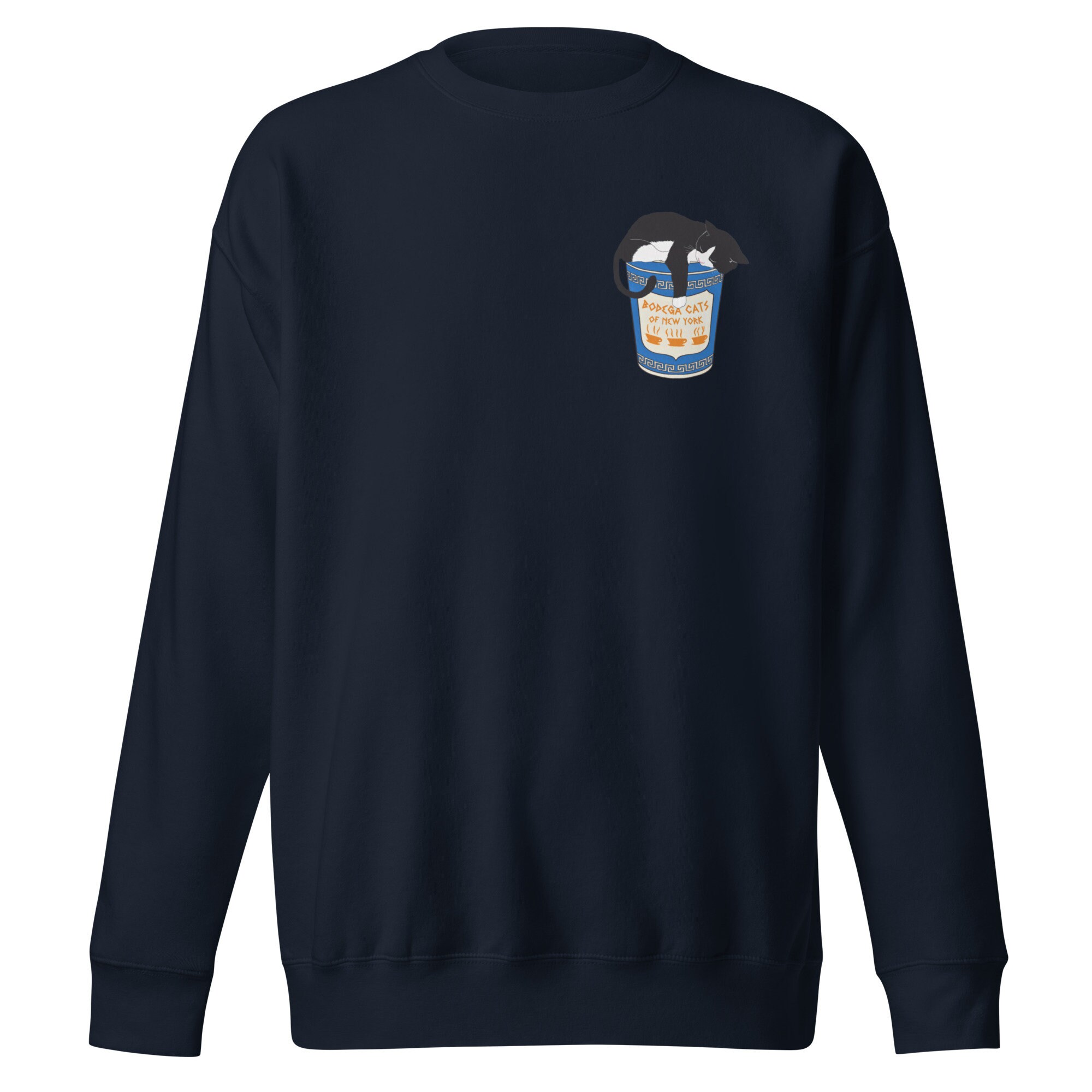 Bodega Cats of New York Crewneck Sweatshirt, New York Coffee