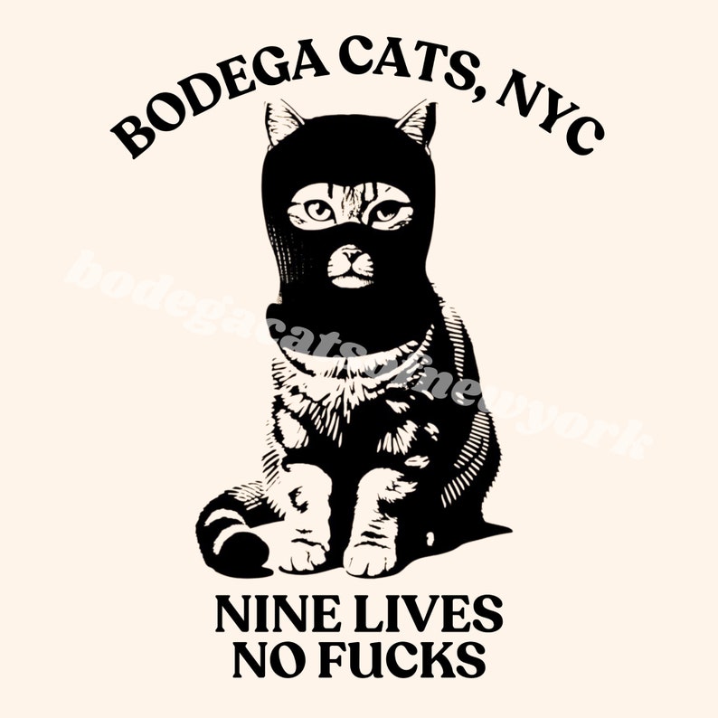Bodega Cat Art Print: Funny NYC Souvenir, Gift for Cat Lovers image 1