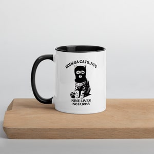 Bodega Cats Mug | Funny NYC Cat Art Coffee Cup | New York Souvenir Gift
