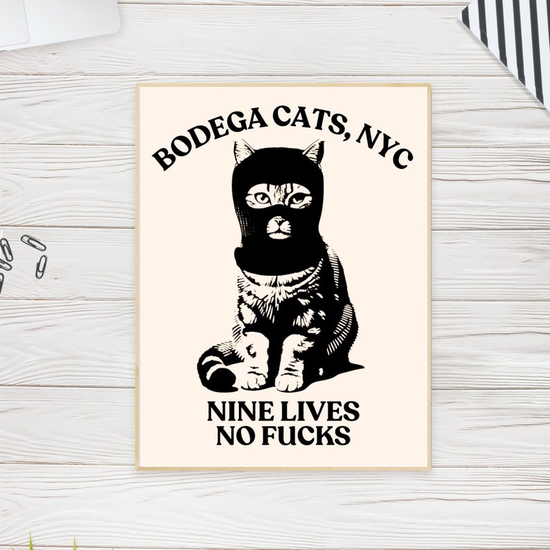 Bodega Cat Art Print: Funny NYC Souvenir, Gift for Cat Lovers image 6