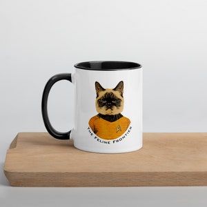 Space cat Inspired Coffee Mug, Gift for Sci Fi Fans, Ceramic Mug, Cat Mug, Tea/Coffee Cat Gift, Funny Cat Gift, Sci Fi Gift, Funny Cat Mug
