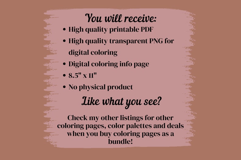 Coloring Page Printable Coloring Page Procreate Coloring Etsy