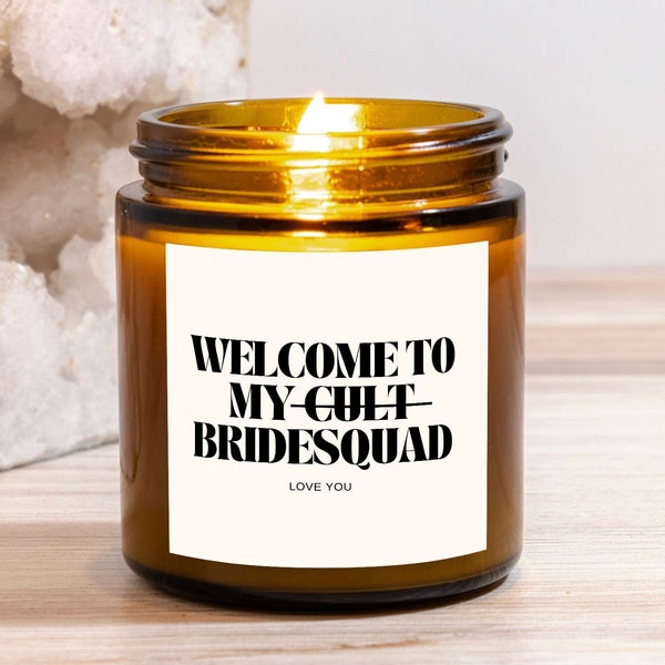 Funny Bridesmaid Proposal Candle, Cute Bride Squad gift, the perfect bridesmaid gift, bridesmaid proposal box candle, cult candle PG version