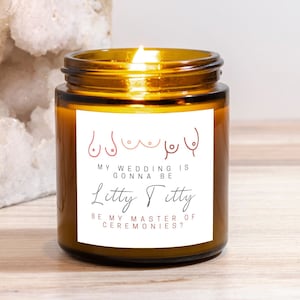 Master of Ceremonies Proposal Candle, Gift for Master of Ceremonies, Funny gift, apothecary candle