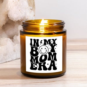 Boy Mom Candle, In My Boy Mom Era Gift, Boy Mama Candle, Gift for Boy Mom, Candle Amber Jar