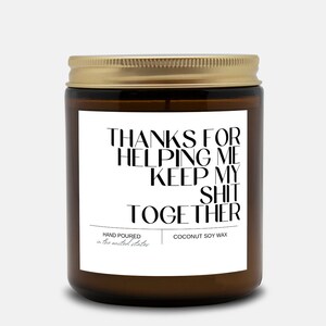 Wedding Planner Gift Candle: Funny Thanks, Coconut Soy Wax, Amber Jar Bild 2