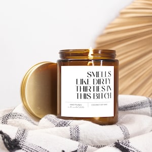 30th Birthday Candle, Dirty thirties candle, 30th birthday gift, HBD Thirty, Amber Jar 9oz