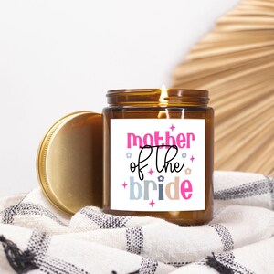 Mother of the Bride Candle, Gift for mother of the bride, Candle Amber Jar 9oz