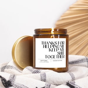 Wedding Planner Gift Candle: Funny Thanks, Coconut Soy Wax, Amber Jar Bild 1