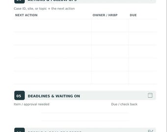 Planificador diario de RRHH / Plantilla editable de Canva + PDF imprimible / Planificador de dos páginas sin fecha / Seguimiento de prioridades y tareas de RRHH