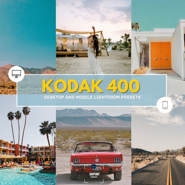 10 KODAK Portra 400 Photo Presets for Mobile/Desktop Adobe Lightroom | Film Look Instagram Presets | Polaroid Retro Photography