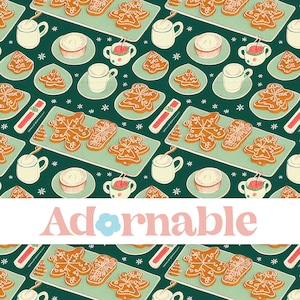 Christmas Gingerbread Pattern, Ginger bread X-mas Background, Seamless Pattern, Repeat Pattern, Pattern File, Digital Paper, Printable